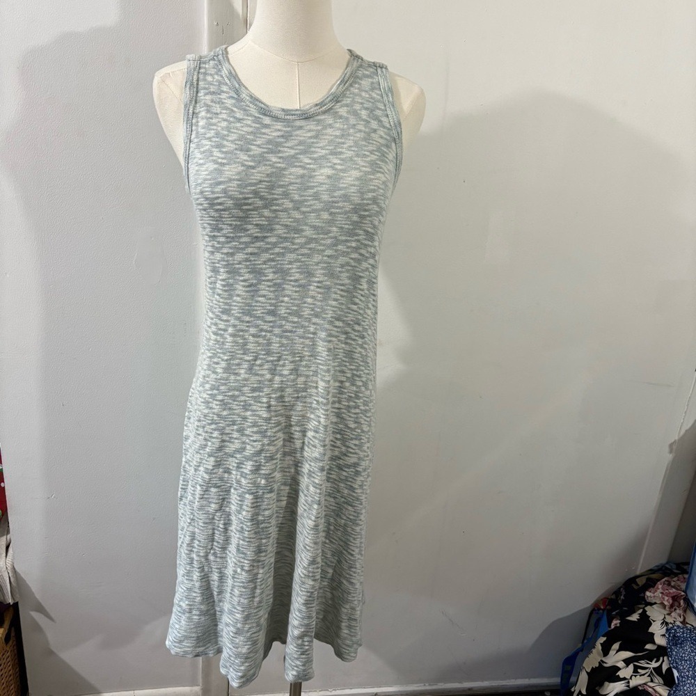 Anthropologie Sol Angeles Sz S Textured Sleeveless Dress Aqua Green Boho Coastal